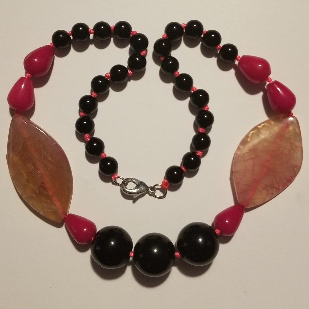 Handmade gemstone beaded necklace